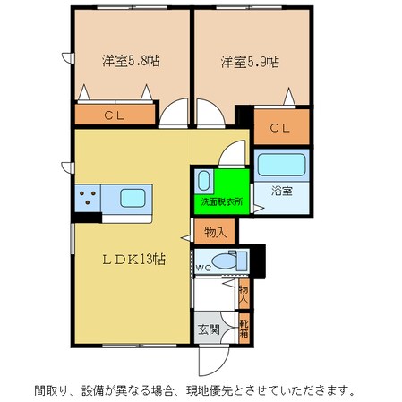 シャーメゾンＭＯ　Ａ・Ｂの物件間取画像